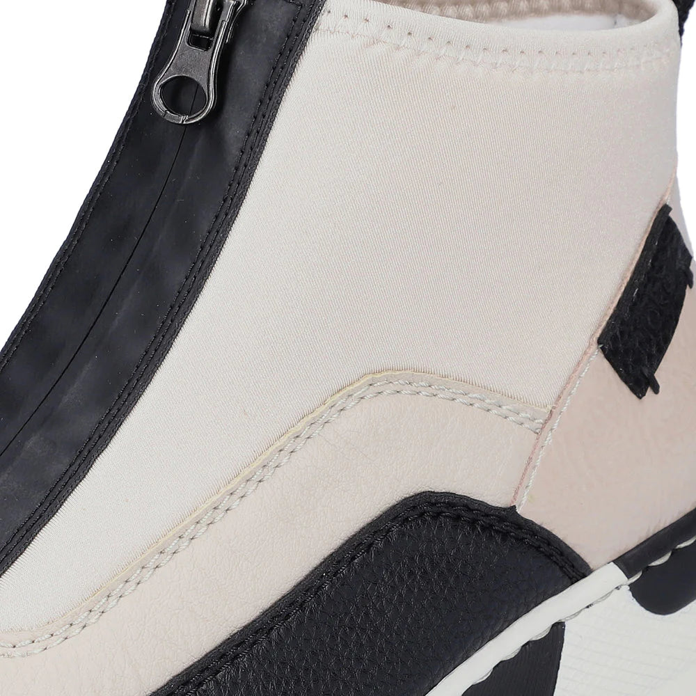 N6352-60 Cream/Black Front Zip