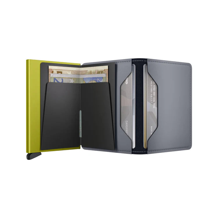 Slimwallet Matte Grey & Lime