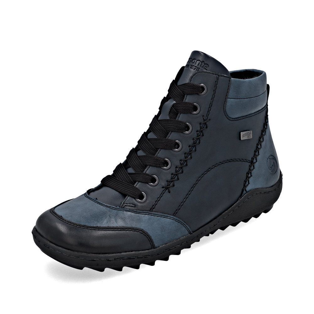 R1456-14 Ankle Lace/Zip RTex Night Blue