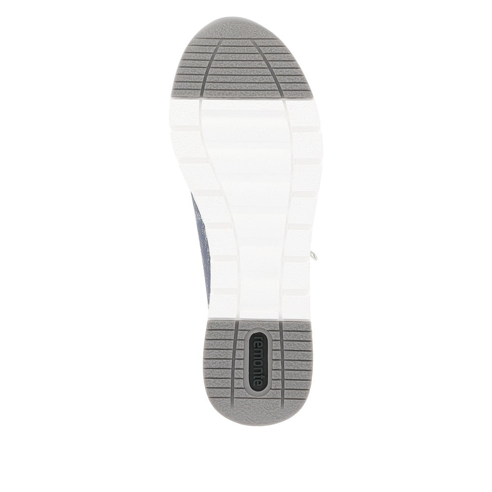 R6700-13 Lace-Up Side Zip Blue Combi