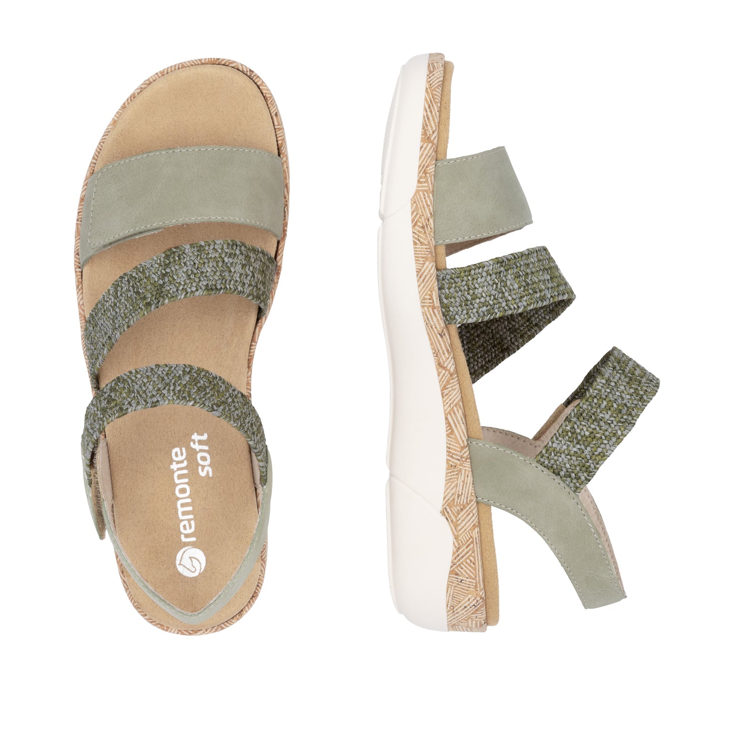 R6861-52 Olive Three Strap Velcro