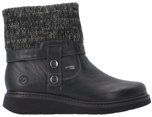 D3976-03 Black Knit Cuff Side Zip RTex
