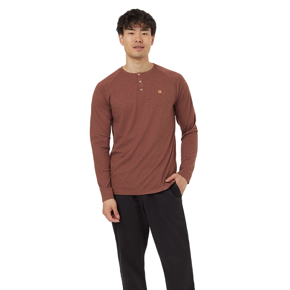 Men's TreeBlend Classic Henley Longsleeve (Mesa Red Heather)