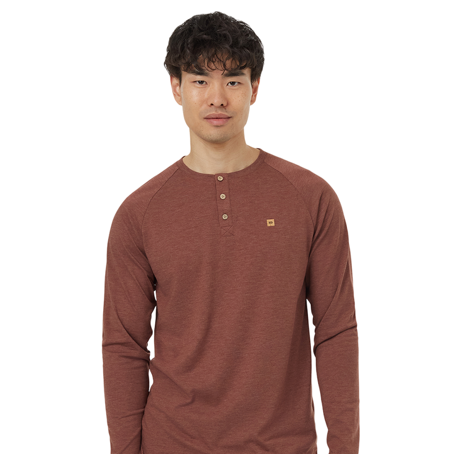 Men's TreeBlend Classic Henley Longsleeve (Mesa Red Heather)