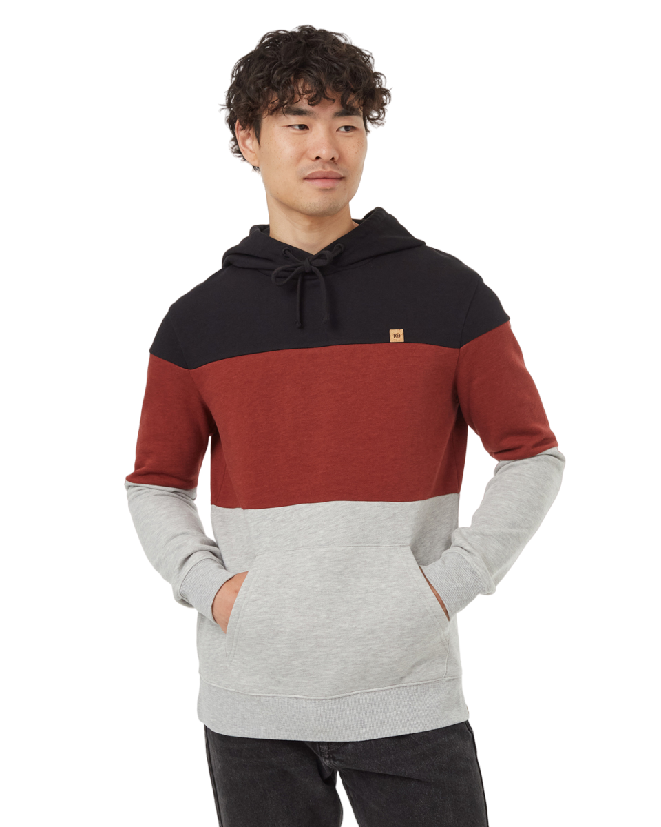 TreeFleece Blocked Reynard Hoodie (Meteorite Black/Spiced Apple/Hi Rise Grey Heather)