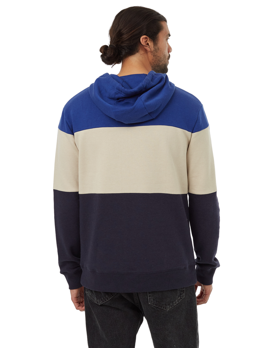 TreeFleece Blocked Reynard Hoodie (Sodalite Blue/Pale Oak/Midnight Blue)