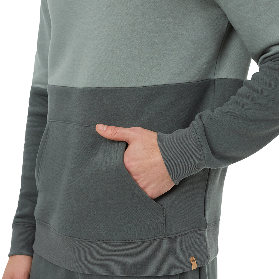 Men's TreeFleece Blocked Reynard Hoodie (Meteorite Black/Eucalyptus/Light Urban Green)