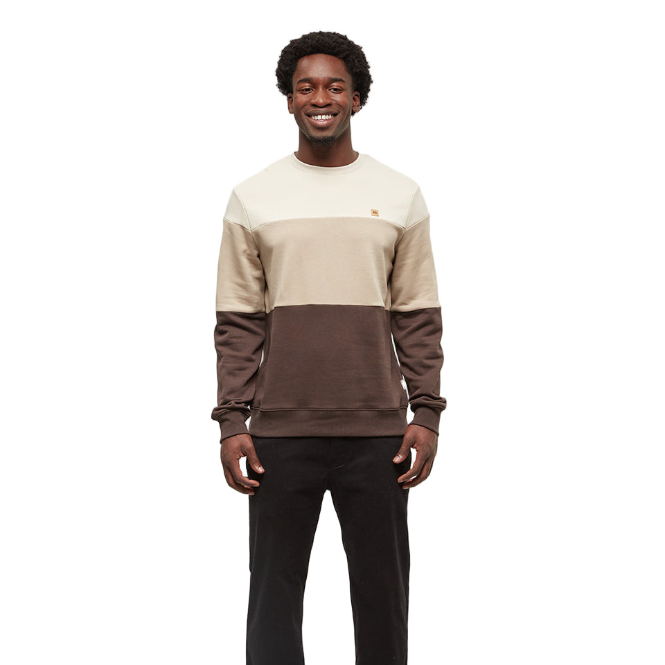 Men's Blocked Reynard Crew (Warm Oak/Birchwood/Kona)