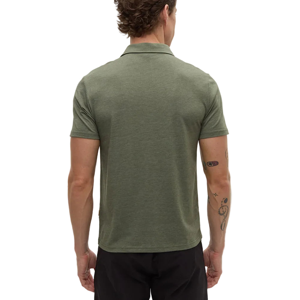 Men's Lake Life Astir Polo (Deep Olive Heather/Snacking Gull)