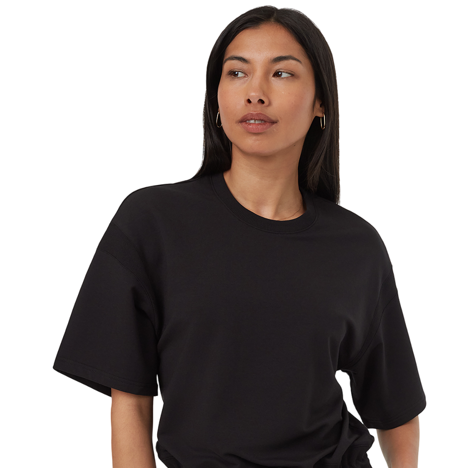 Women's SoftTerry Light Contrast Dress (Meteorite Black)