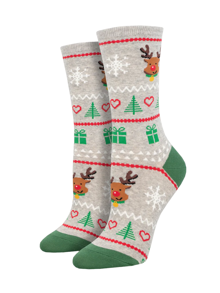Reindeer Fair Isle - Grey Heather