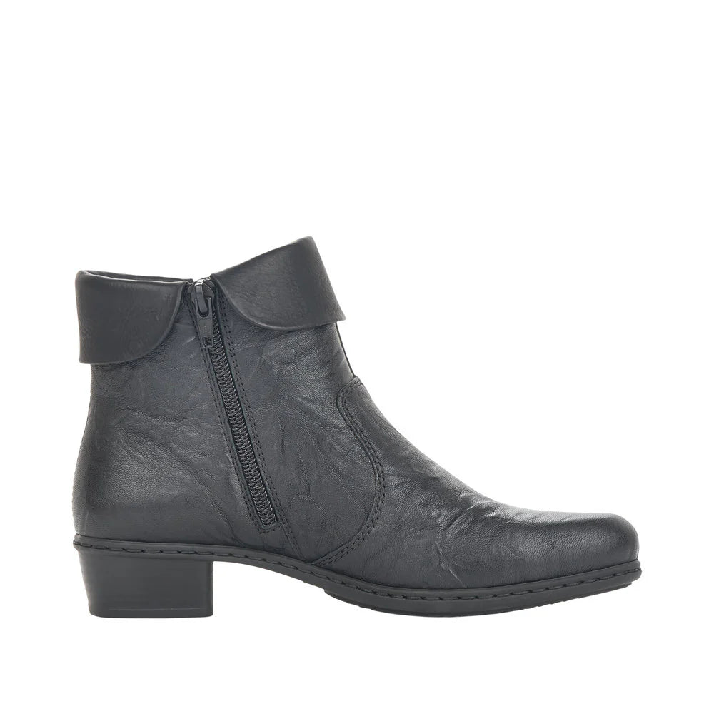 Y07A8-01 Ankle Side Zip Cuff Black