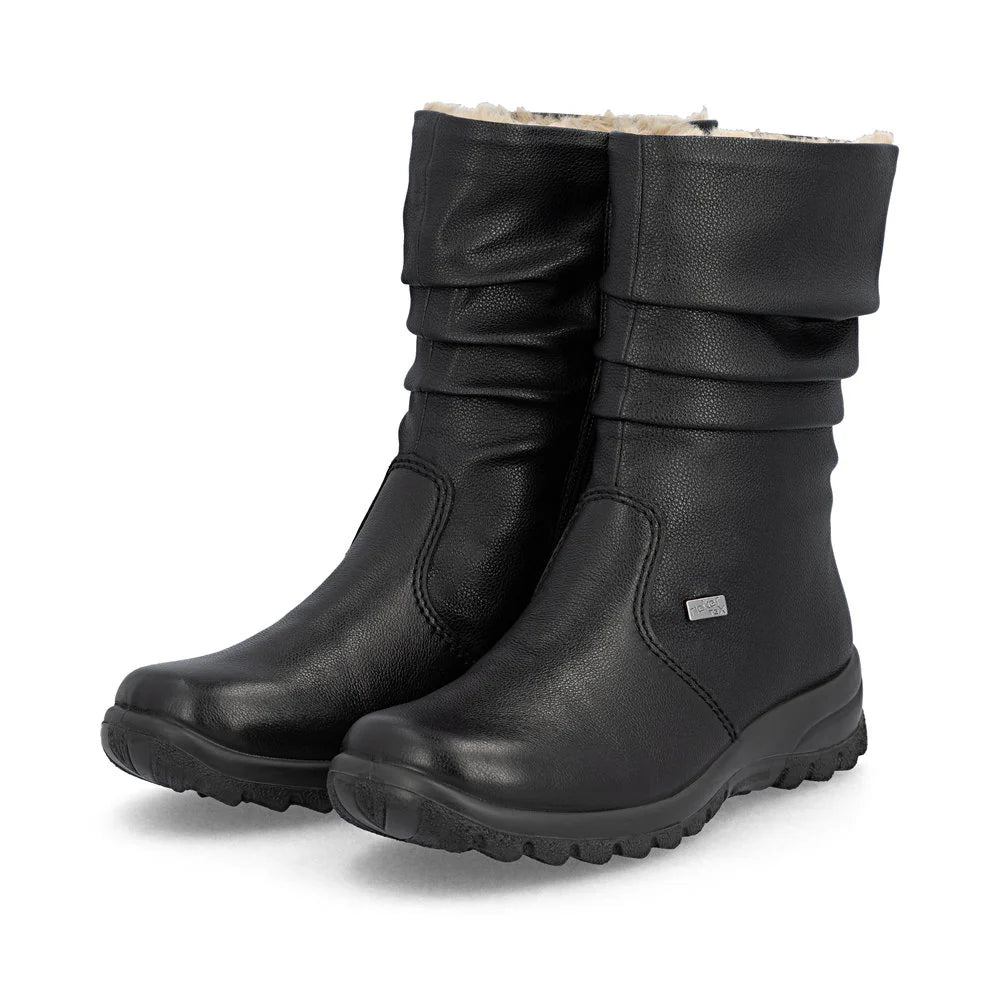 Z7171-02 Black Side Zip RTex