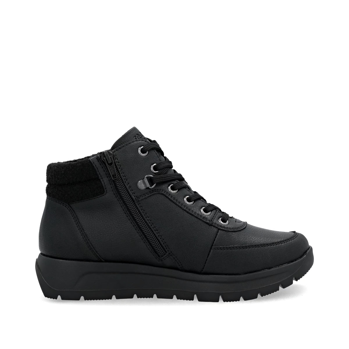 D2V71-00 Black Ankle Lace/Zip RTex