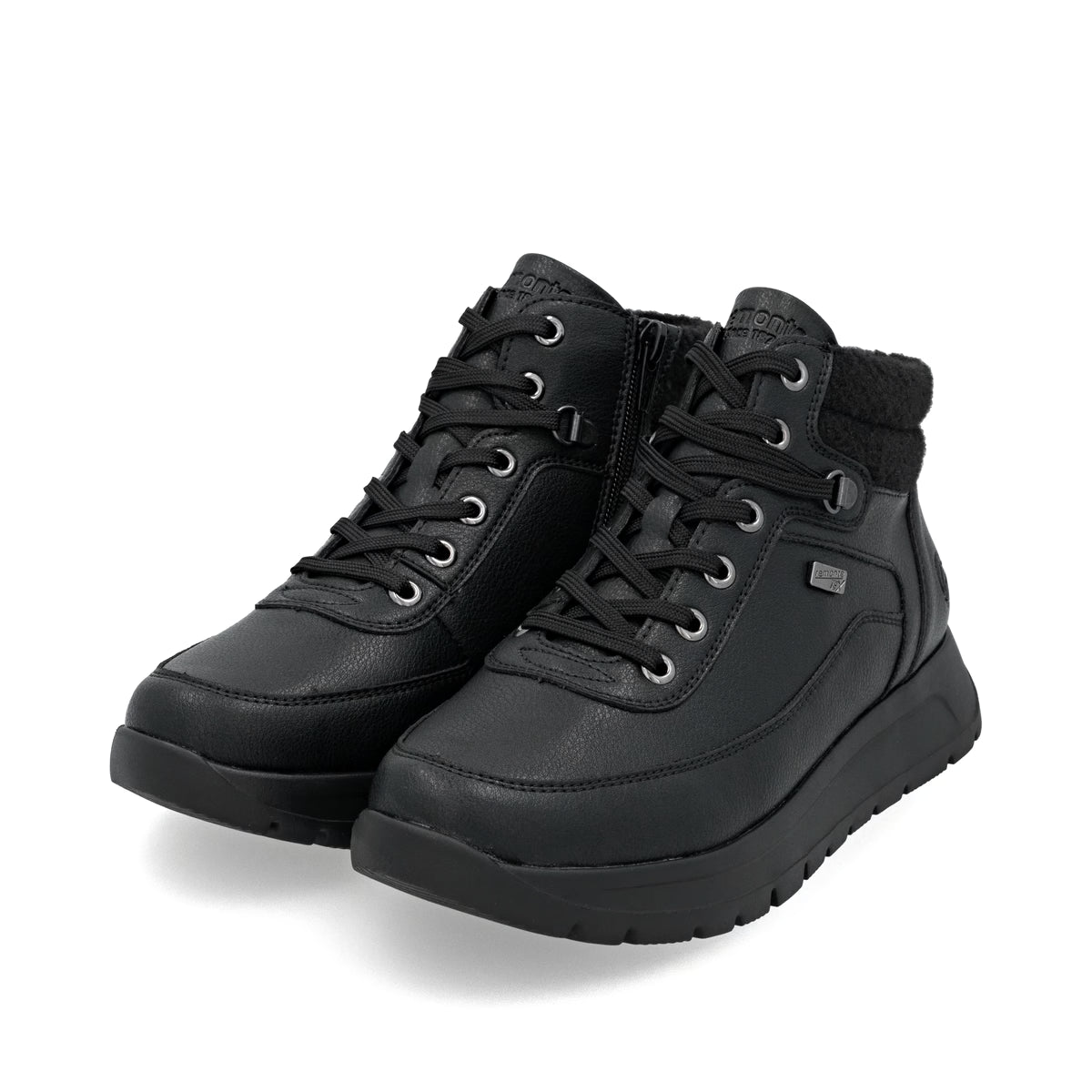 D2V71-00 Black Ankle Lace/Zip RTex