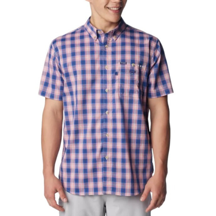 Super Bonefish SS Shirt Sunset Red/Ombre Check