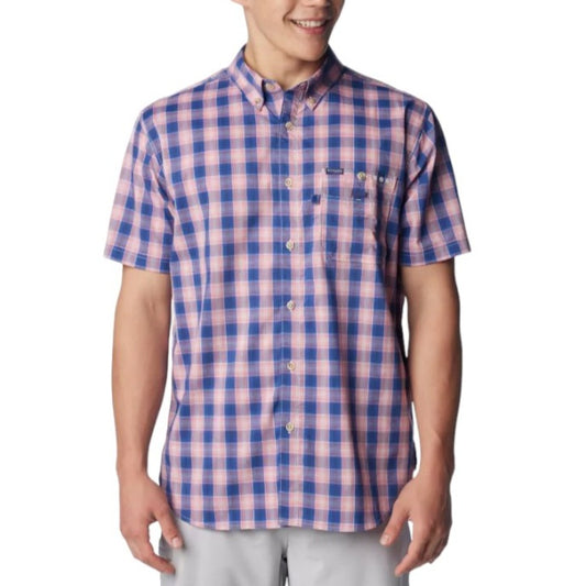 Super Bonefish SS Shirt Sunset Red/Ombre Check