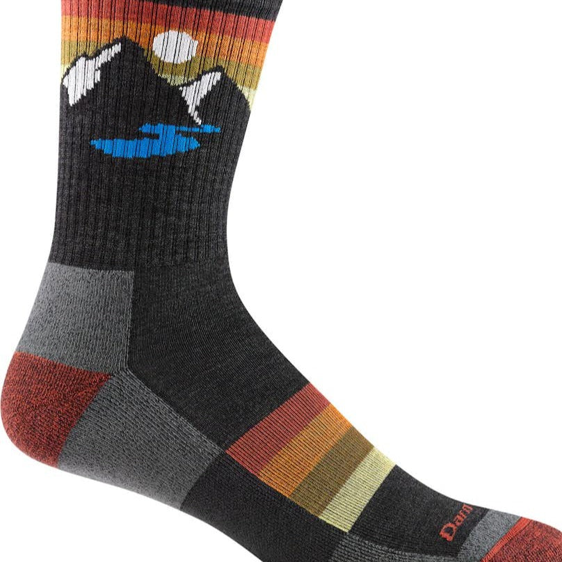 Men's Hike/Trek Micro Crew Lightweight Cushion Sunset Ridge Charcoal