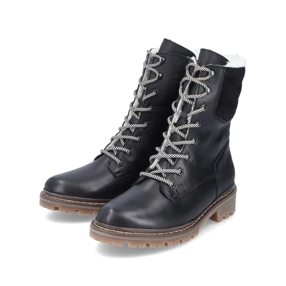Y9232-00 Black Lace-Up/Side Zip RTex – Scott's Shoe Store