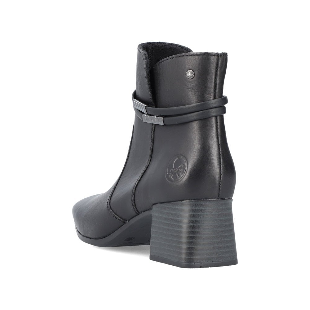 70973-00 Black Side Zip Heel