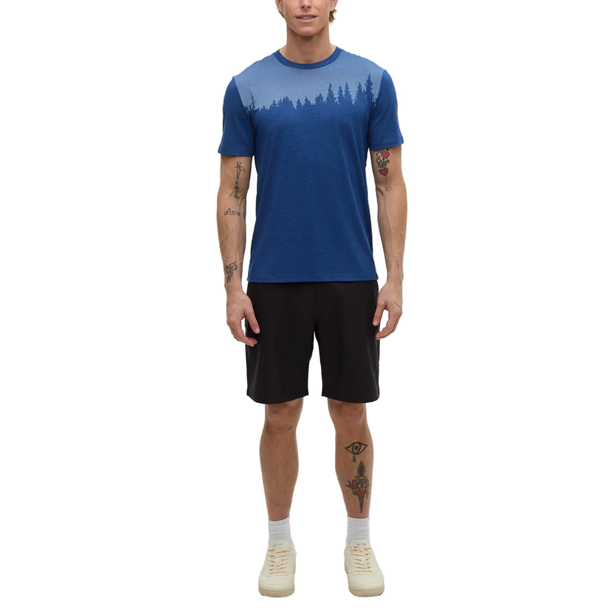 Men's Juniper T-Shirt (Nightfall Heather/White)