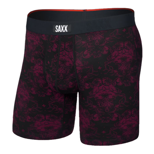 Vibe Xtra Super Soft Boxer Brief Bear Brocade - Maroon