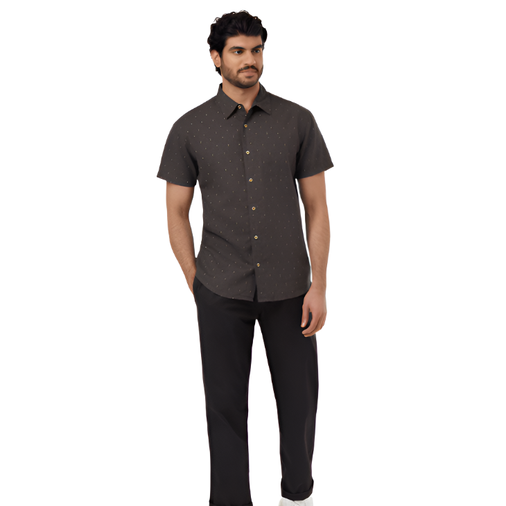 Men's Small Tree Mancos Shortsleeve Shirt (Graphite/Sugar Pine)