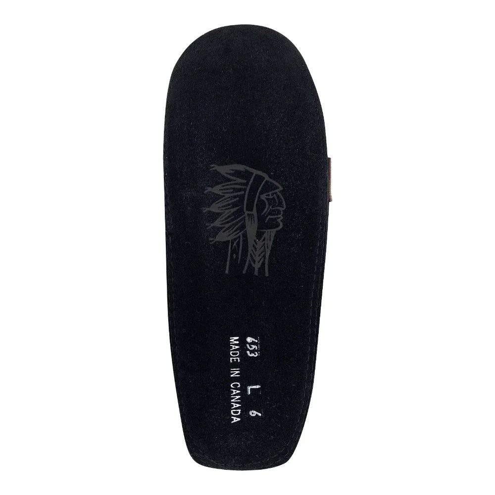 Women's Rabbit Fur Thunderbird Beaded Moccasins Black