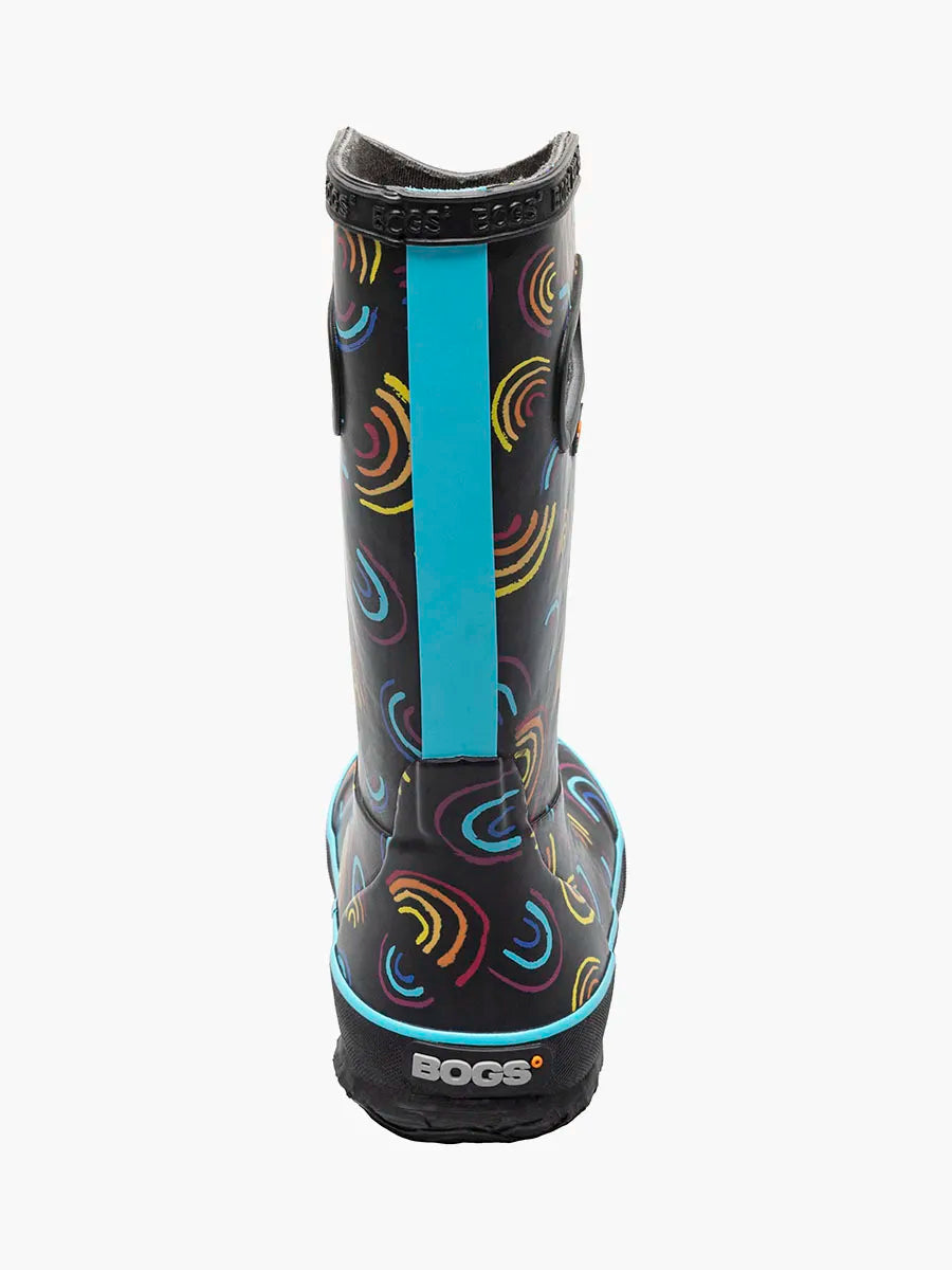 Rainboot Wild Rainbows Black Multi (9c-3Y)