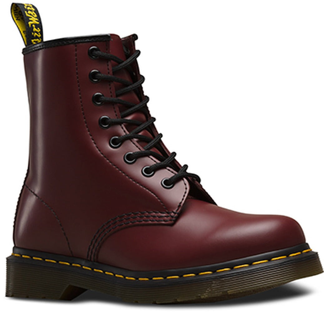 Cherry Red Smooth 8 Eye Boot