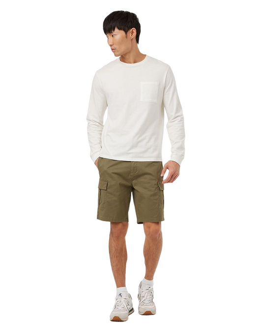 Twill Cargo Short (Olive Night Green)