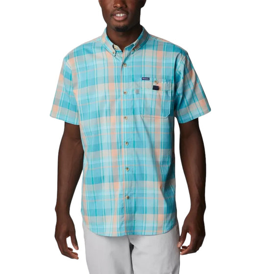 Super Bonefish SS Shirt - Ocean Teal Multi Madras