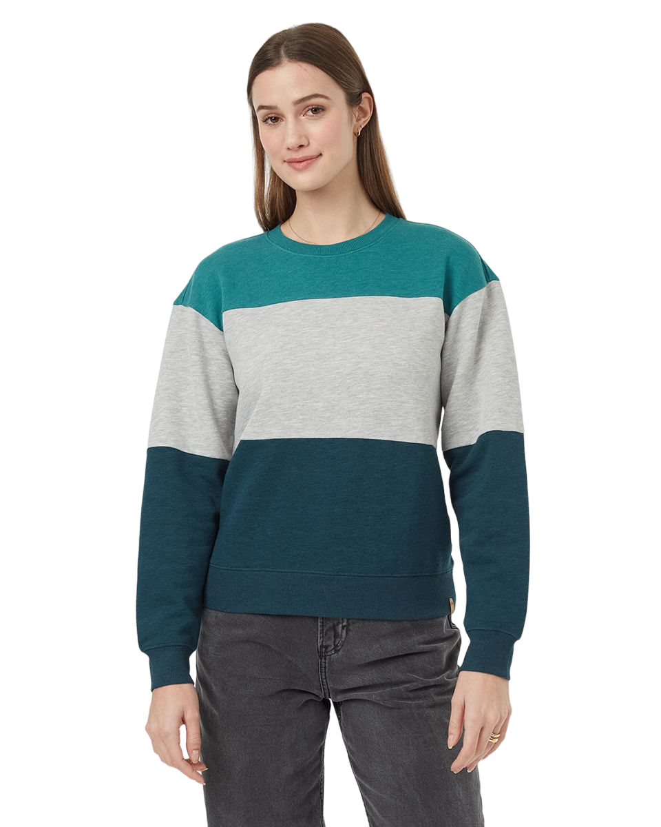 TreeFleece Blocked Crew (North Sea/Grey Heather/Reflecting Pond)