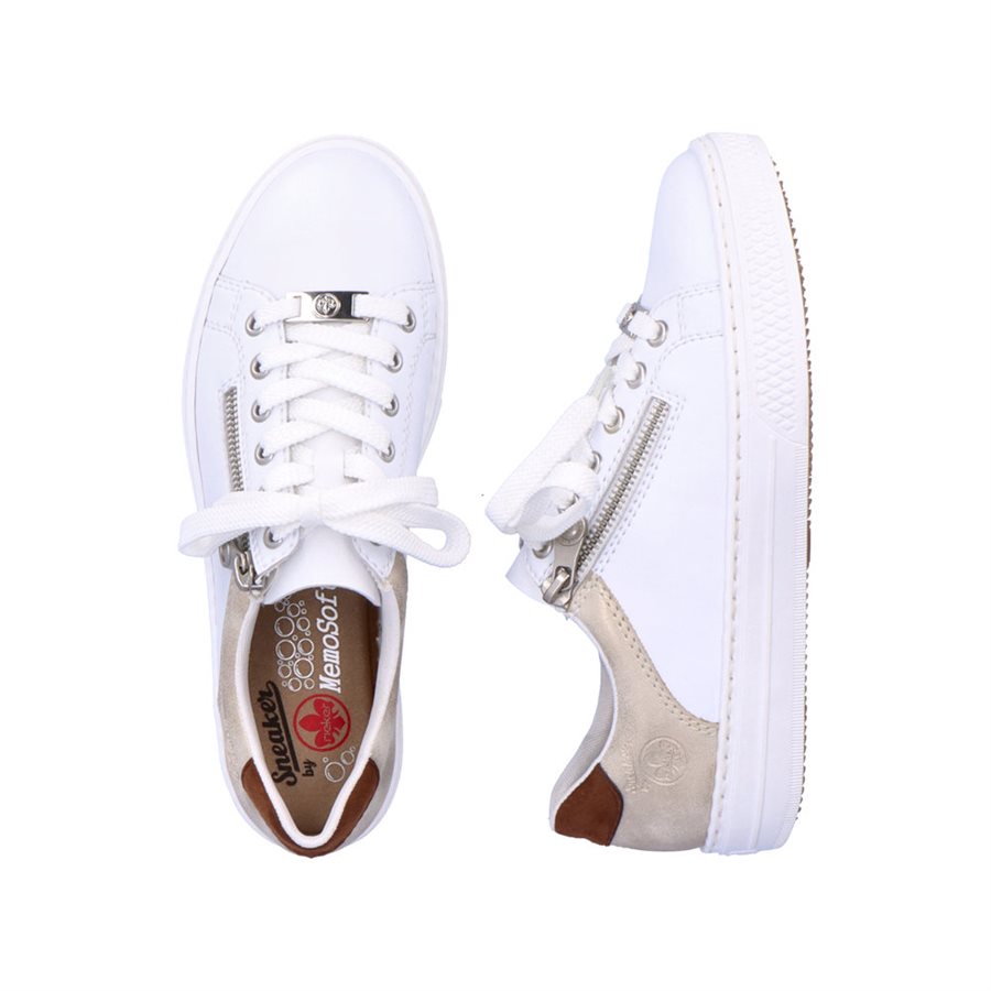 L59A1-81 White/Shell Multi Lace/Side Zip