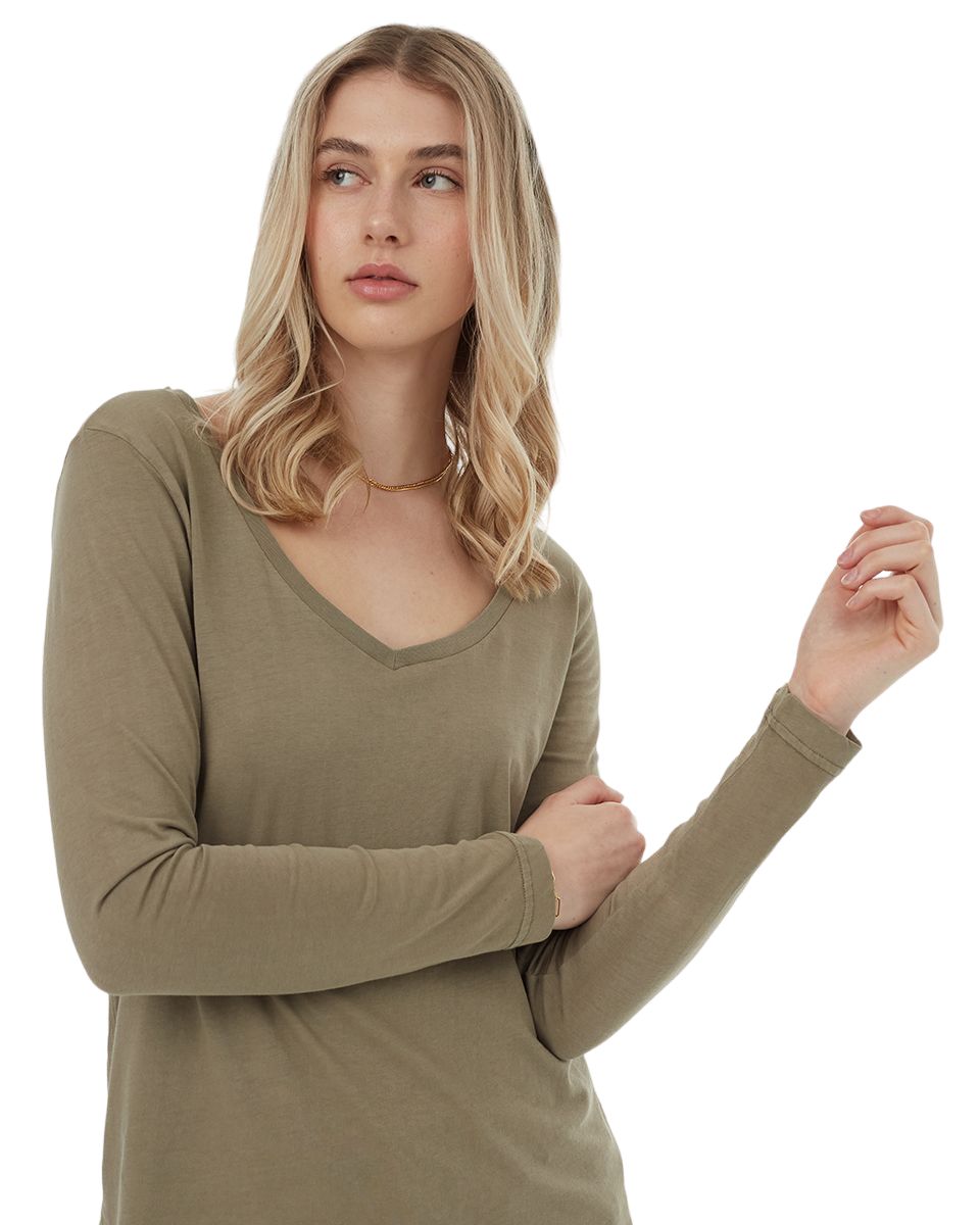 Regenerative Cotton Longsleeve (Deep Lichen Green)