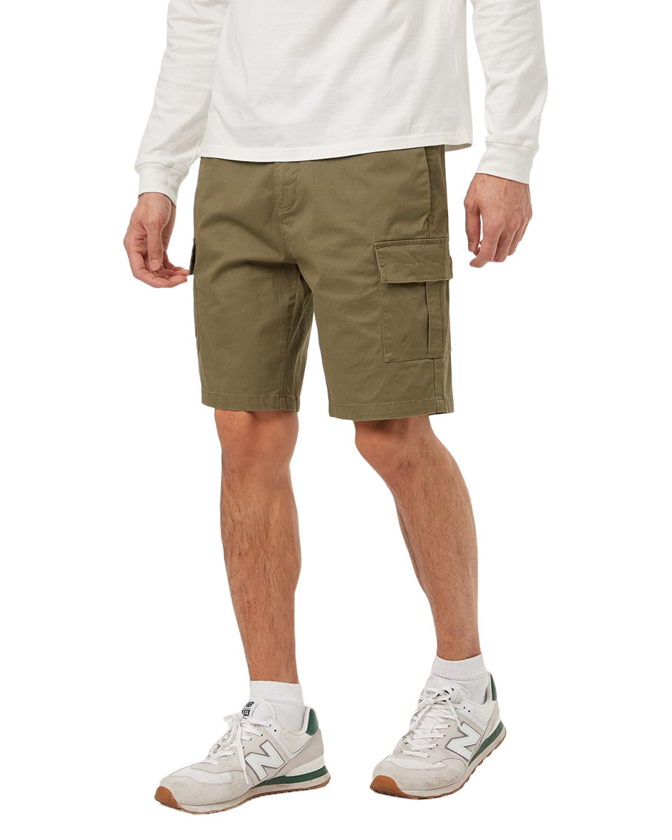 Twill Cargo Short (Olive Night Green)