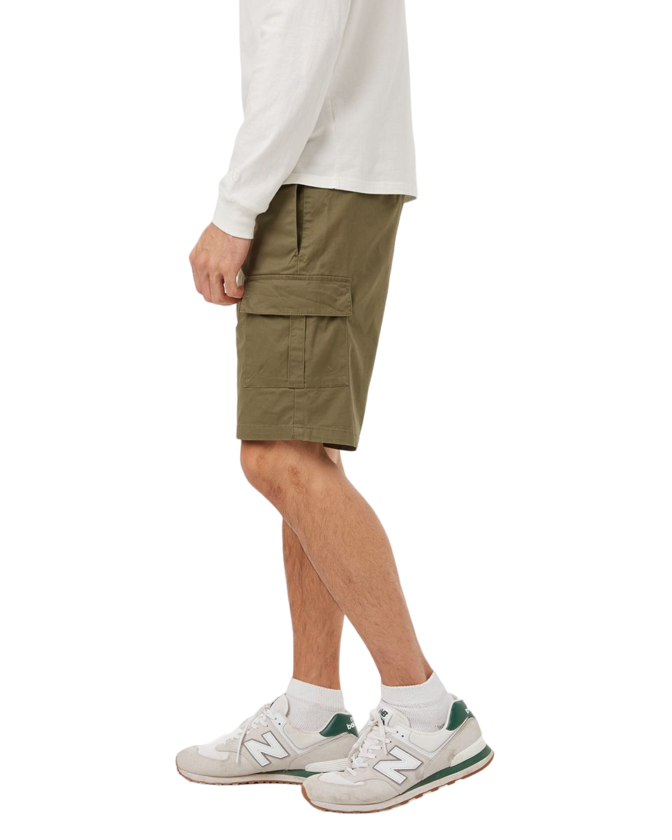 Twill Cargo Short (Olive Night Green)