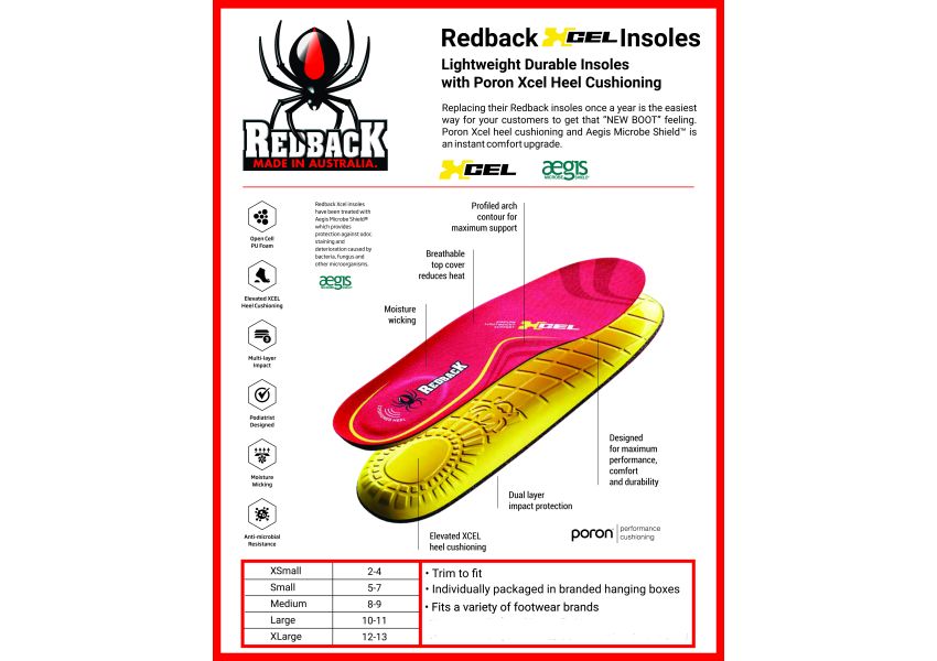 Redback Poron Xcel Insoles