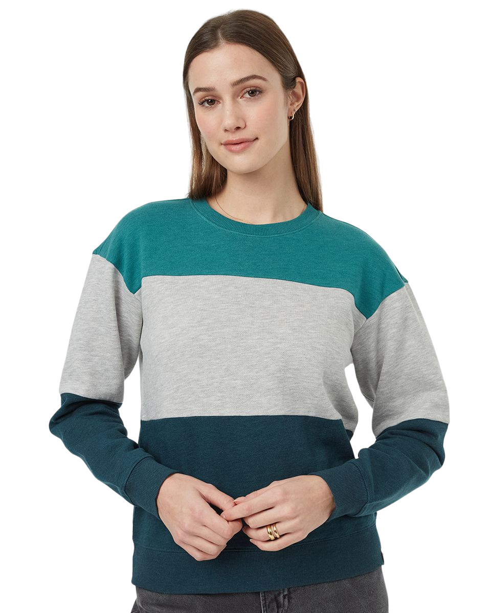 TreeFleece Blocked Crew (North Sea/Grey Heather/Reflecting Pond)