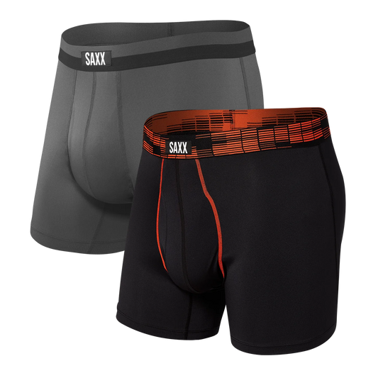 Sport Mesh 2-Pack Boxer Brief - Black Digi DNA/Graphite