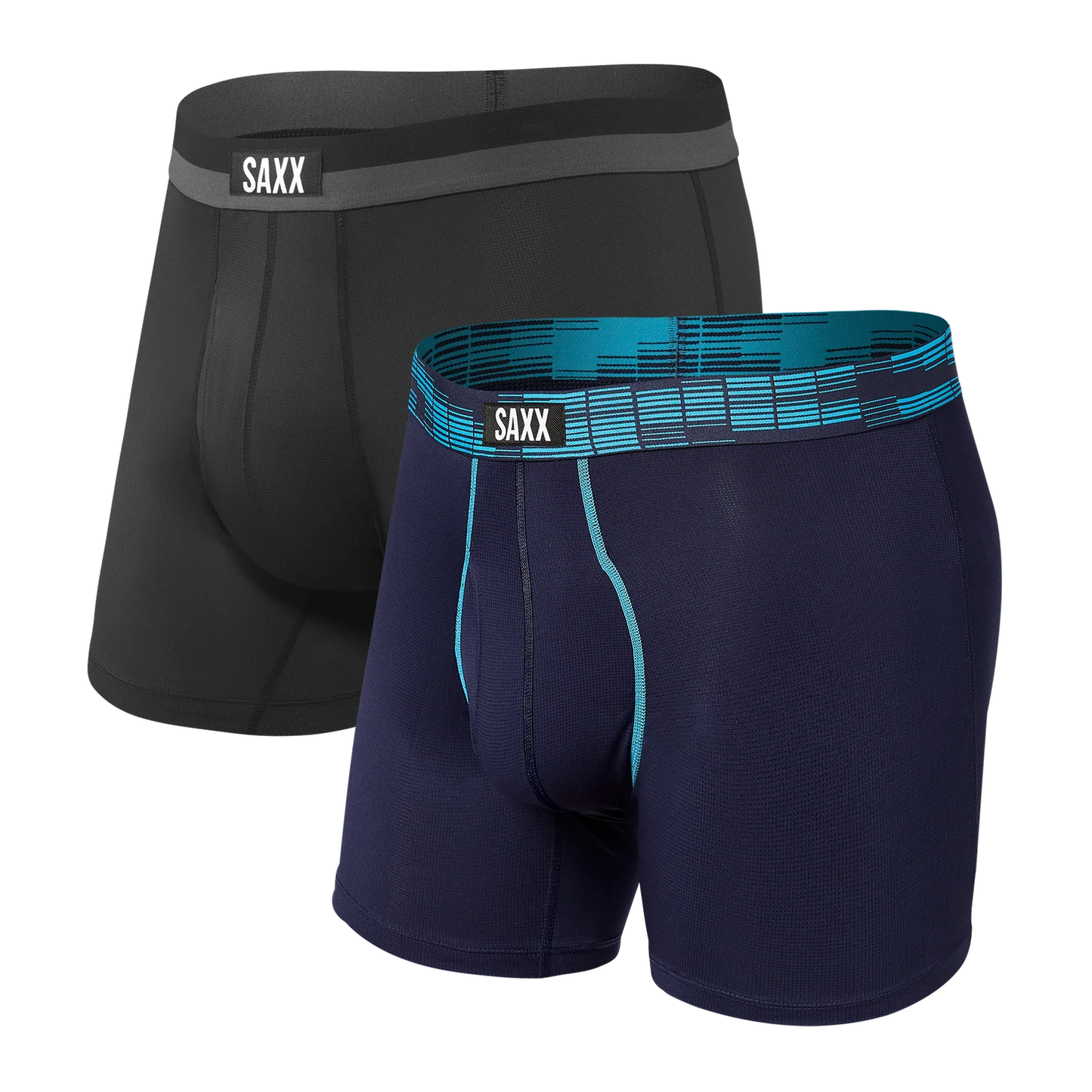 Sport Mesh 2-Pack Boxer Brief - Navy Digi DNA/Black