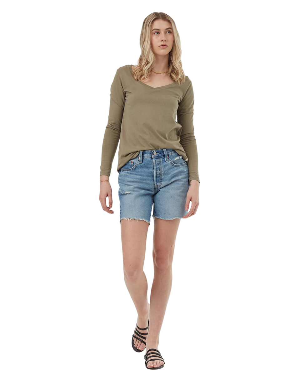 Regenerative Cotton Longsleeve (Deep Lichen Green)