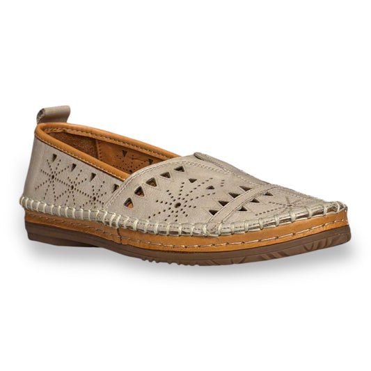 Emily-01 Silver Grey Leather