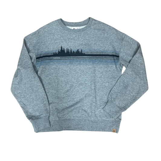 Women's Retro Treeline Crew (Harbour Grey Heather/Midnight Blue)