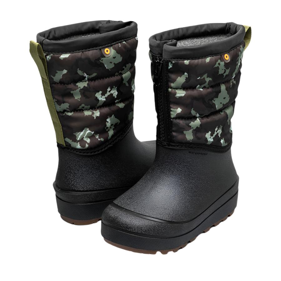 Snow Shell Zip Camo Texture Black Multi (10c-7Y)