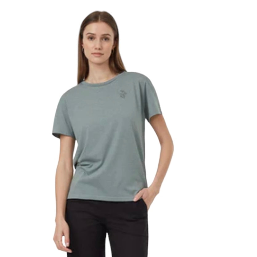 Women's Wildflower Embroidery T-Shirt (Eucalyptus Heather/Light Urban Green)