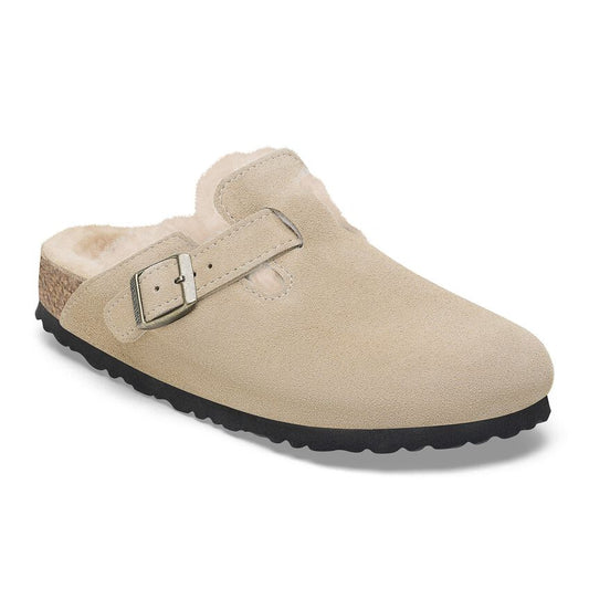 Boston Shearling Suede Leather Taupe Regular