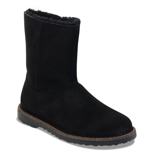 Women's Birkenstock Uppsala Zip Shearling Suede Black