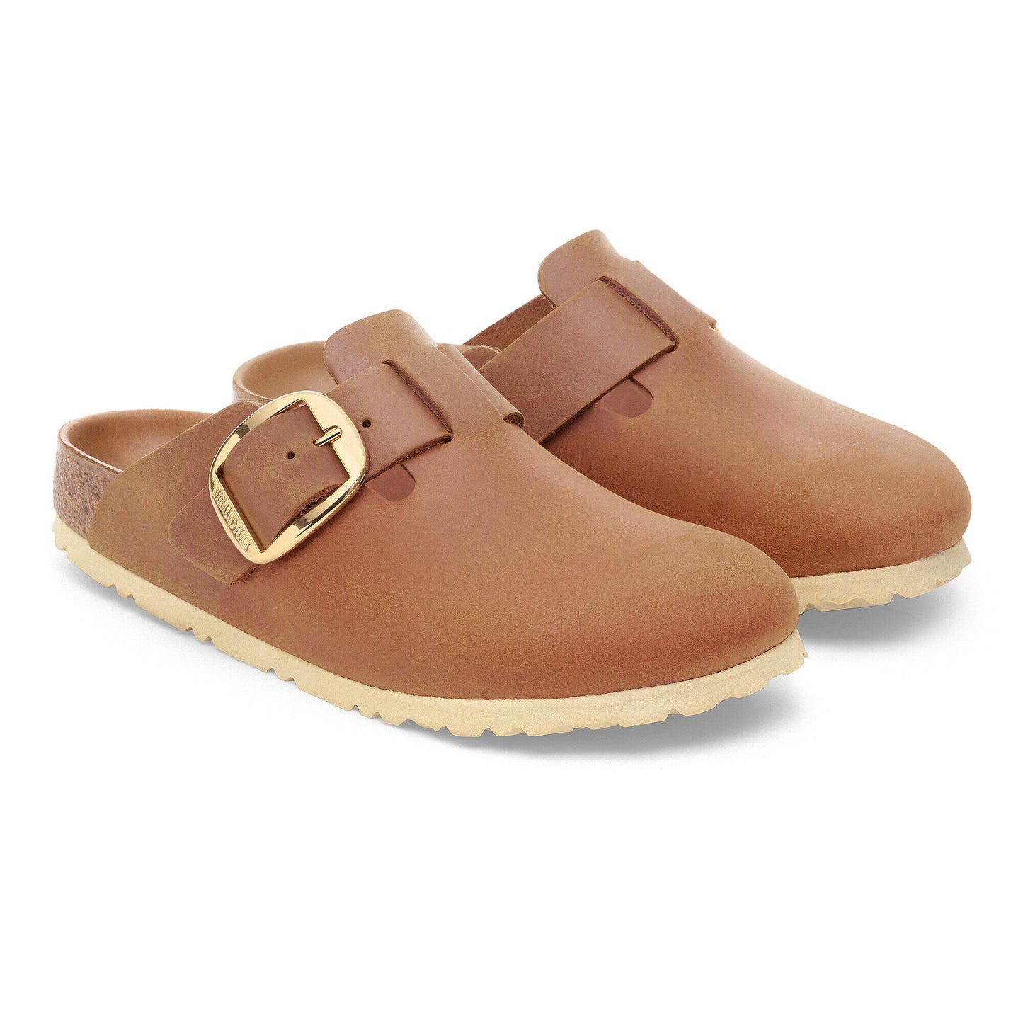 Boston Big Buckle Oiled Leather Cognac Narrow