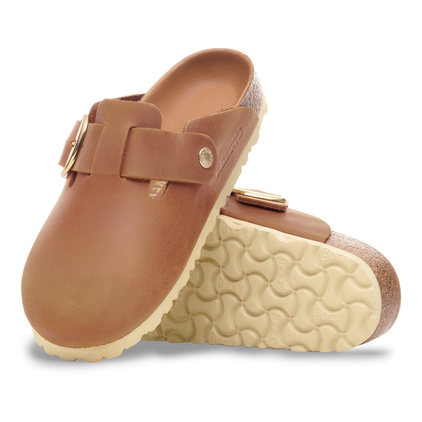 Boston Big Buckle Oiled Leather Cognac Narrow